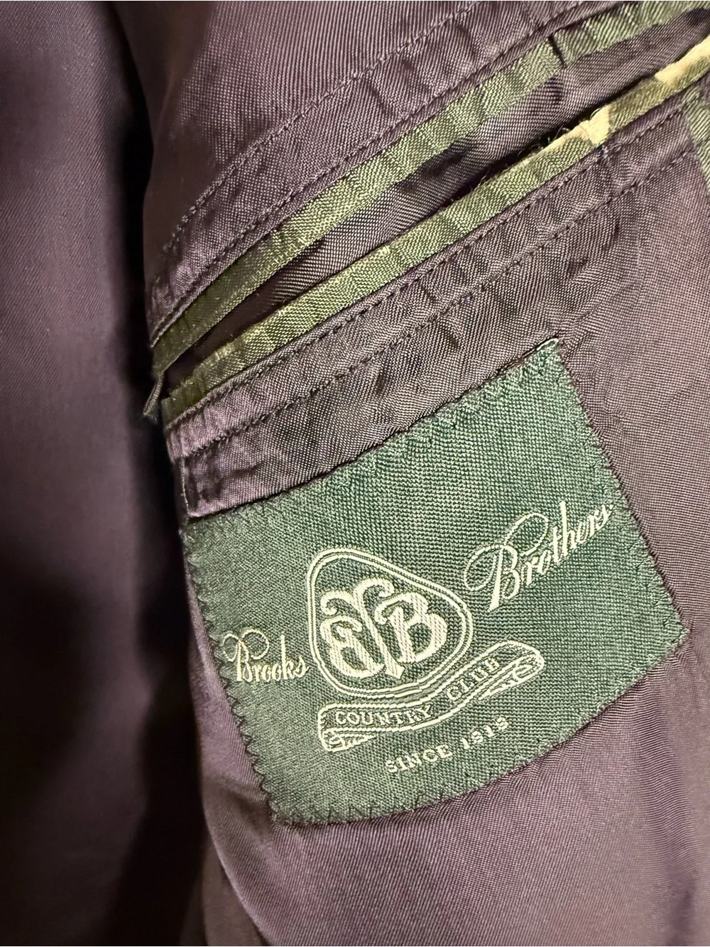 Brooks Brothers Black Two-Button Sport Coat 100% Wool